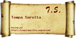 Tompa Sarolta névjegykártya